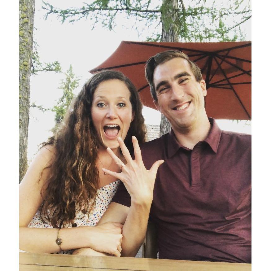 Our first dinner date after we got engaged!
