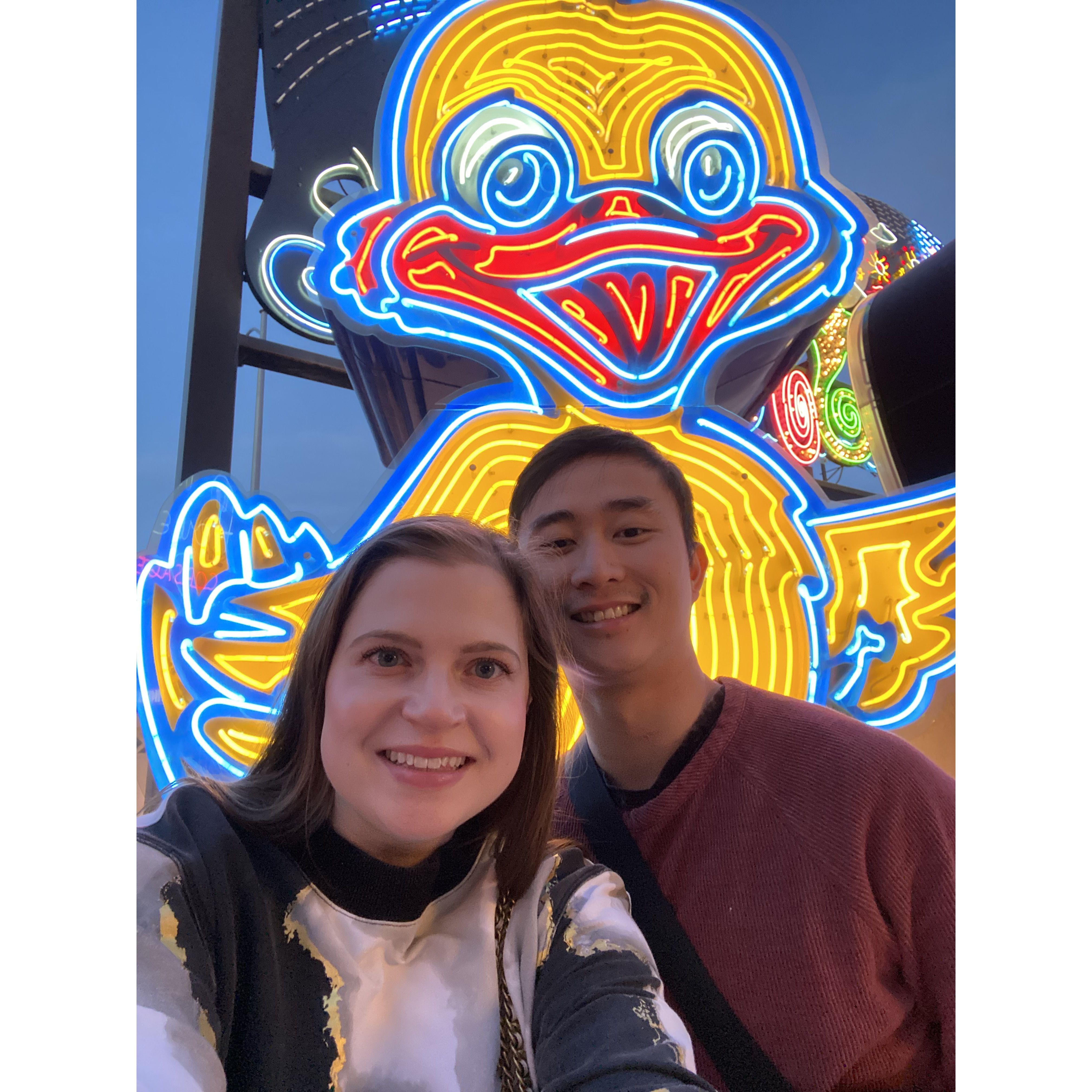 At the Las Vegas Neon museum!