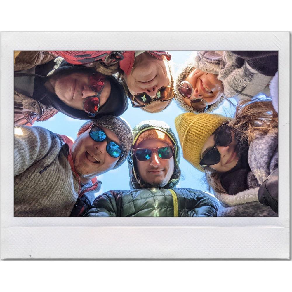 (clockwise from top) Mom, Katherine, Karine, Mike, Mark, Tom