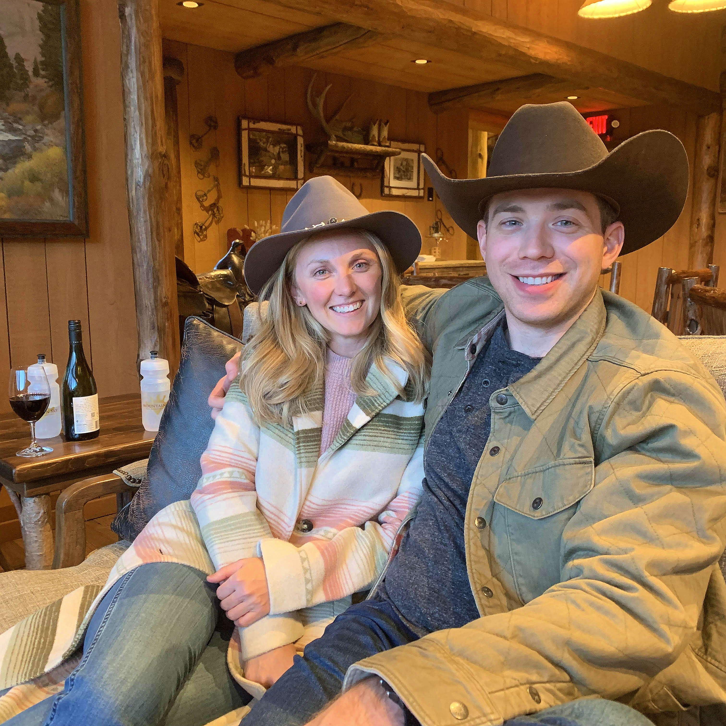 Celebrating Andy and Becca's wedding in Montana.