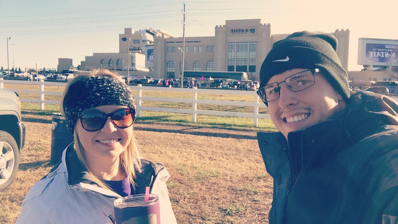 Zacks 1st K-State football game! 💜