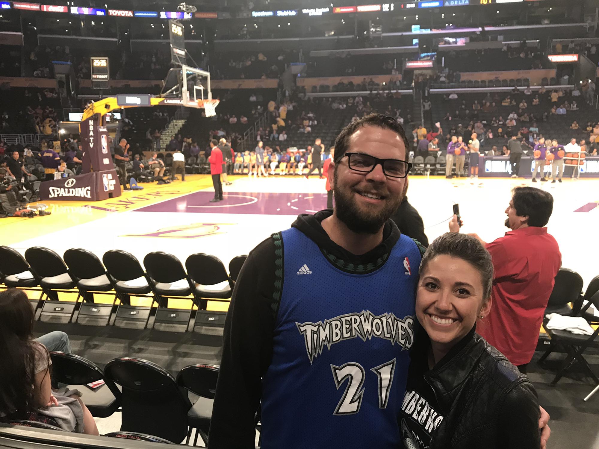 Timberwolves game at the Staples Center