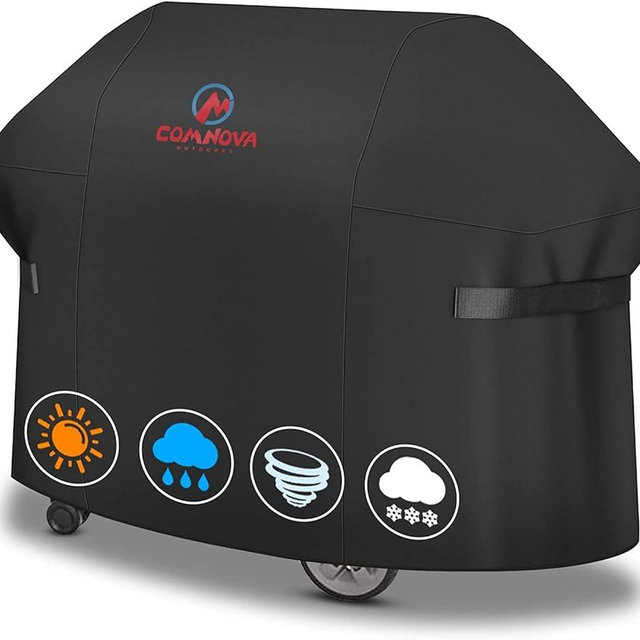 Comnova Grill Cover 72 Inch - 600D BBQ Cover for Outdoor Grill Heavy Duty and Waterproof, Large Barbecue Gas Grill Covers for Weber, Char-Broil, Nexgrill, Monument, Dyna-glo, Brinkmann and More