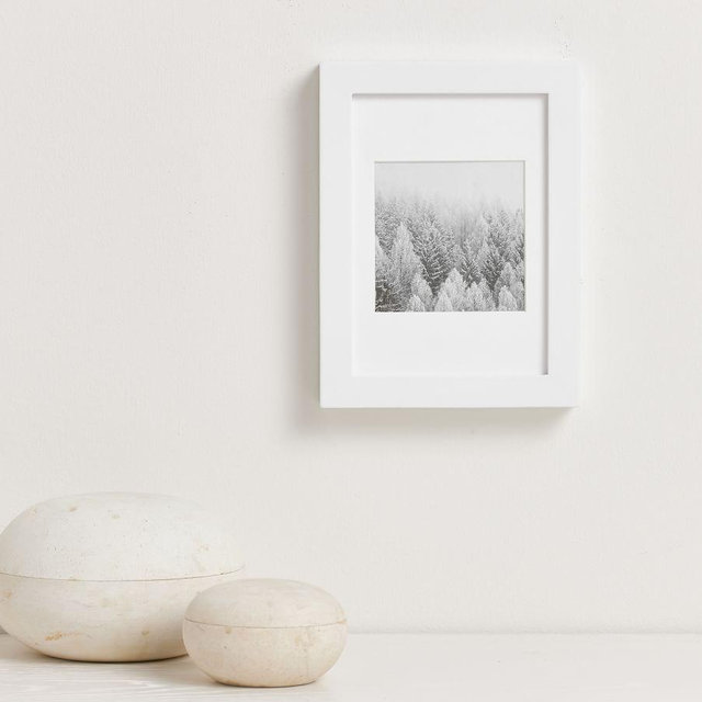Wood Gallery Frame, 6"x8" Overall (4"x4", 4"x6" Opening) - White