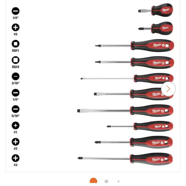 Milwaukee Combination Screwdriver Set (10-Piece) 48-22-2710