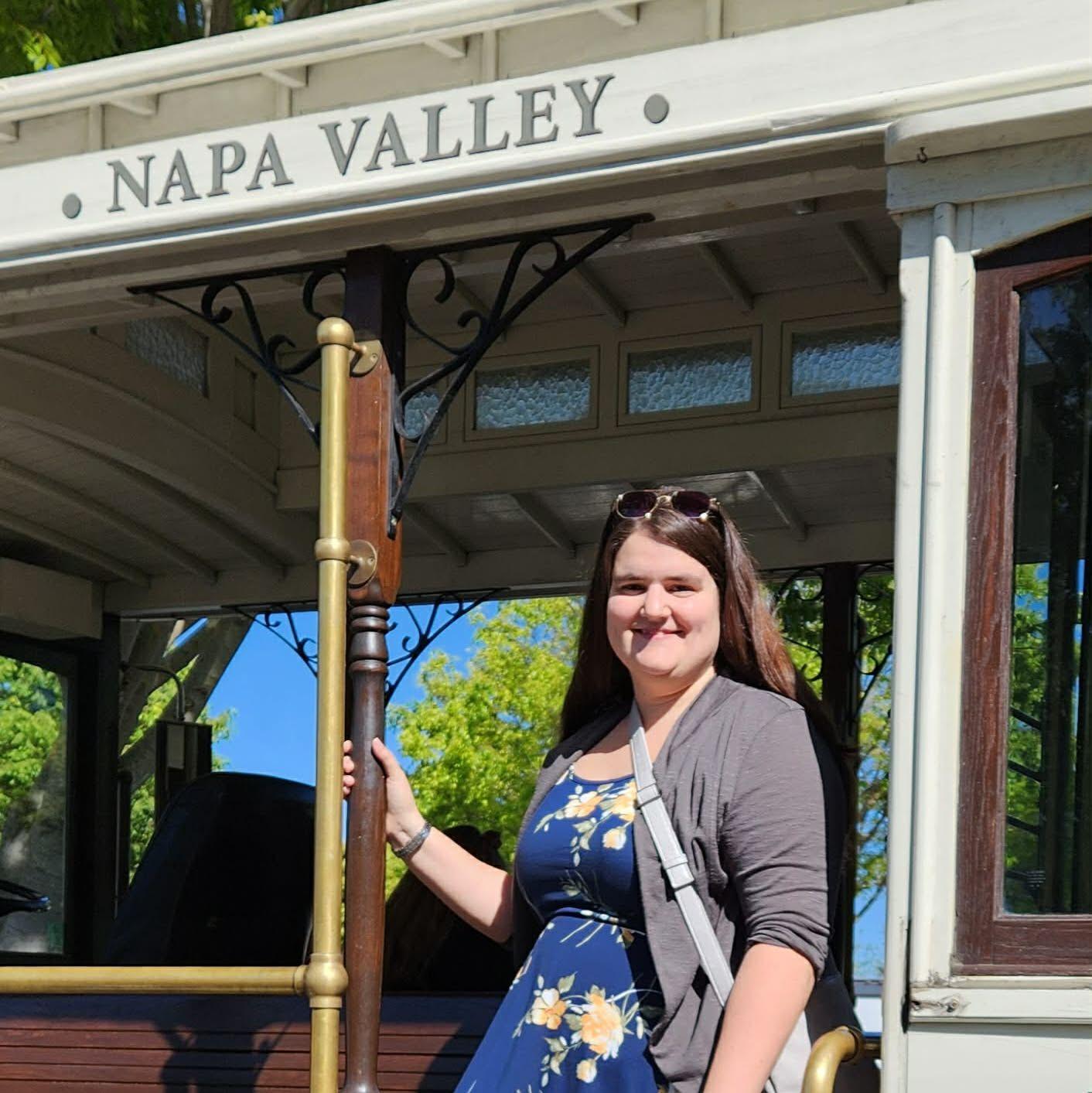 Wine trolley in Napa