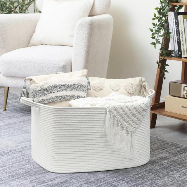 Goodpick White Storage Baskets for Organizing