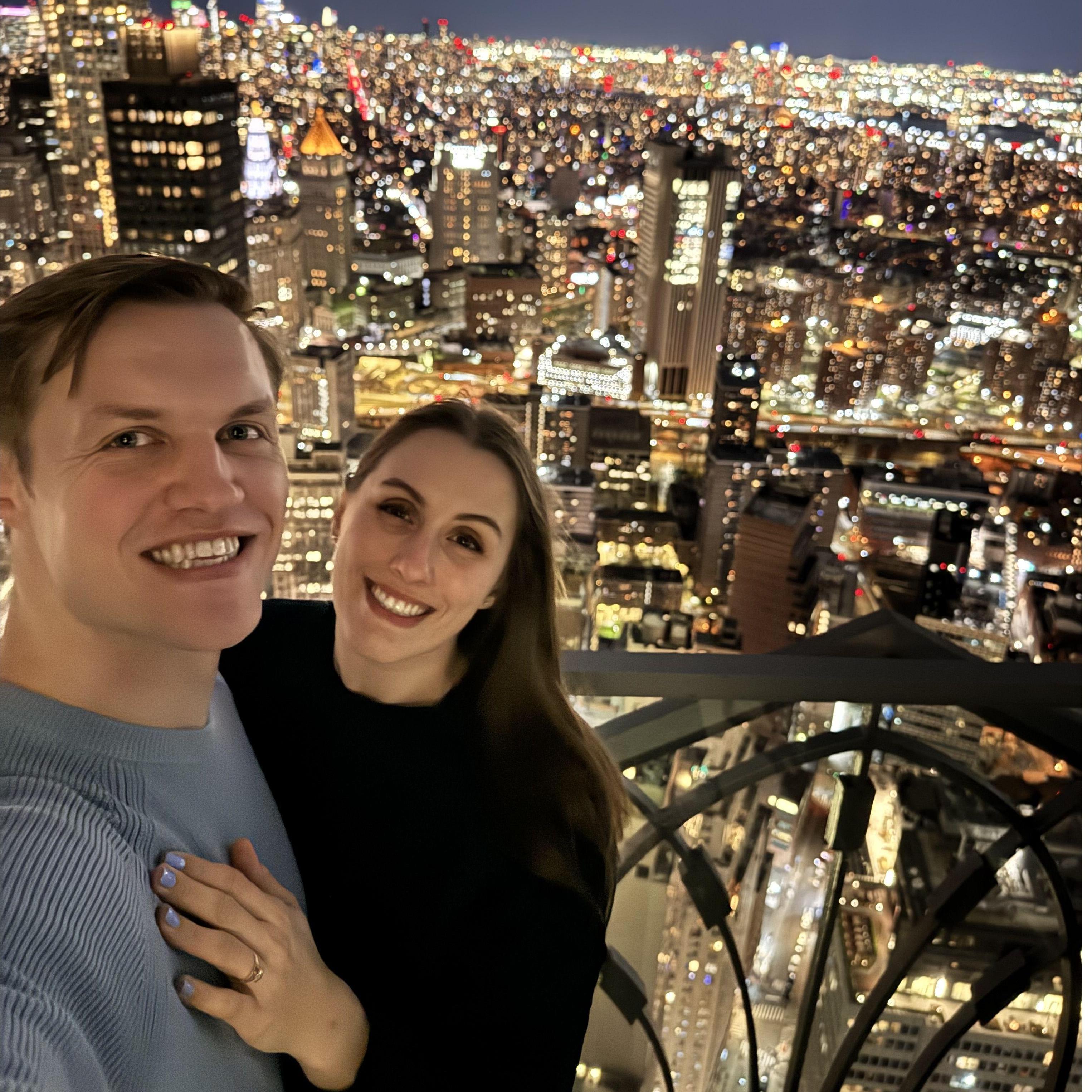 Engagement celebration at Overstory at 70 Pine!