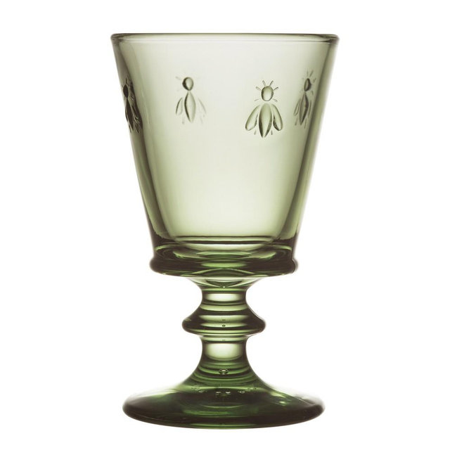 La Rochere Bee Goblets, 8.5-oz, Set of 6, Olive Green