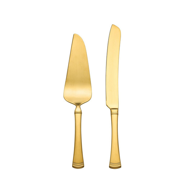 Lenox Portola Satin Gold 2-Pc. Dessert Set
