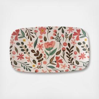 Ainsley Floral Melamine Oblong Serving Platter