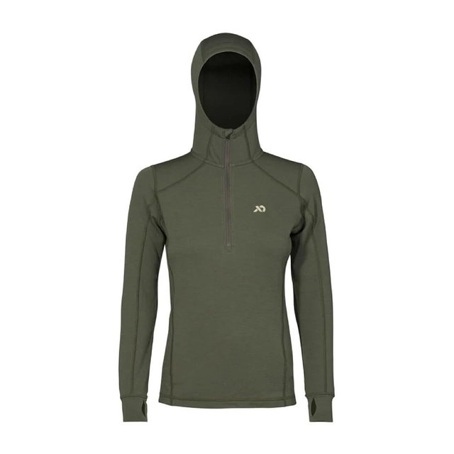 First Lite Women's Kiln Hoody - Merino Wool Midweight Camo Hunting Base Layer