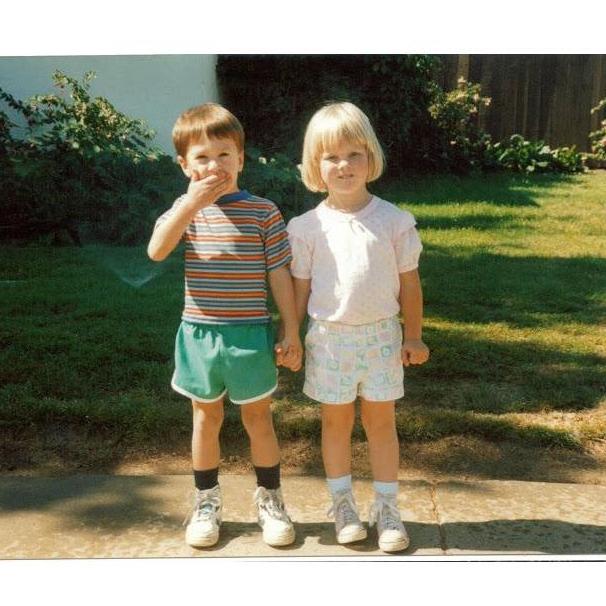 Erin with her best friend Hal, age 2