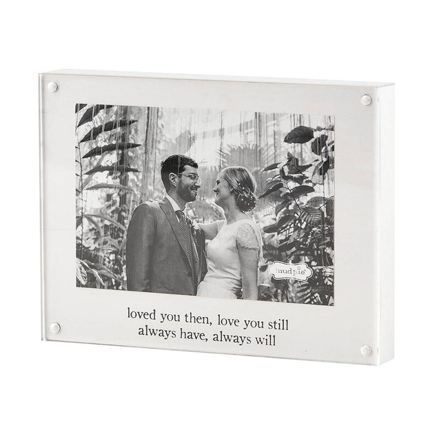 Mud Pie Loved You Then Acrylic Frame,White
