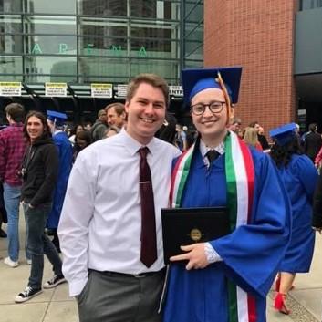 Theo's graduation from Grand Valley State University in 2019