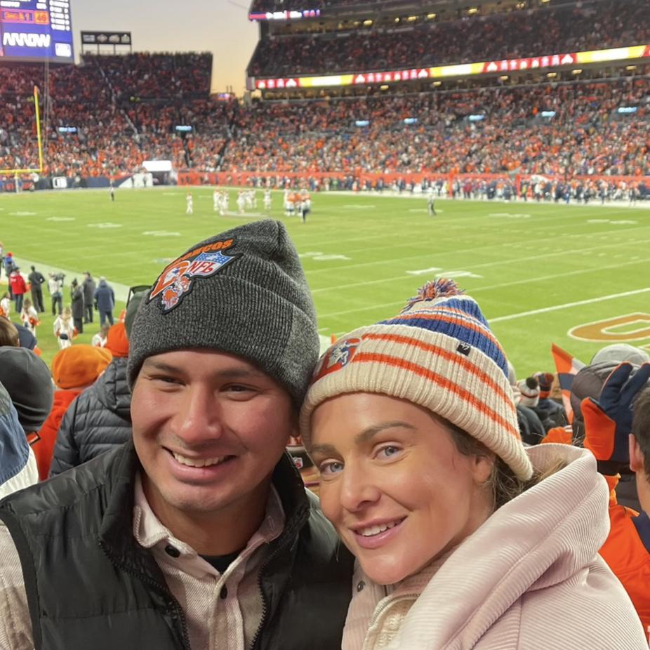 Date night at Empower Field at Mile High in Denver, CO. Go Broncos! 🏈
