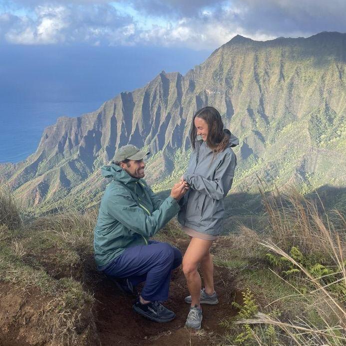 Chris proposed in our little cabin after dinner one night... beautiful and simple. But we had to stage an epic photo a few weeks later. Torey being awkward ;)