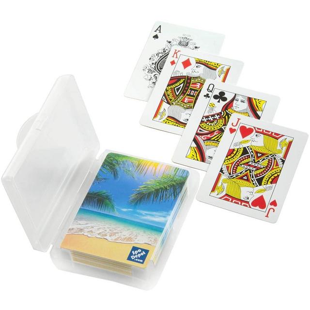 Spa Depot Waterproof Playing Cards - Tropical Paradise - Washable Flex-Vinyl Plastic Poker Deck