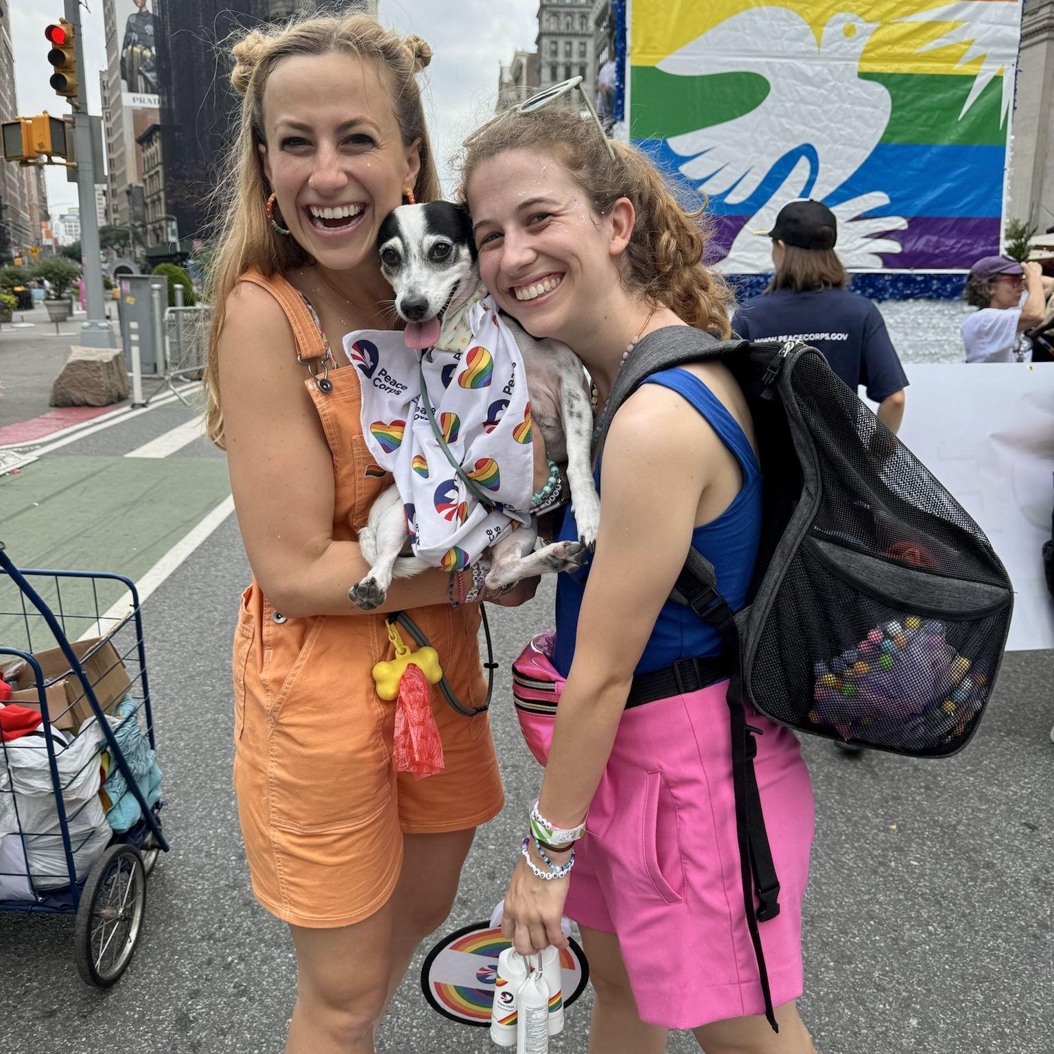 Marched with Peace Corps for Pride and Lucy was the belle of the ball!