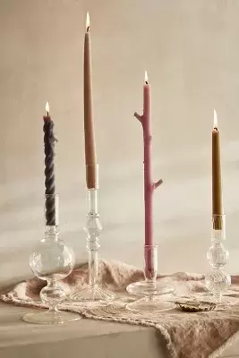 Iridescent Geo Glass Candlestick
