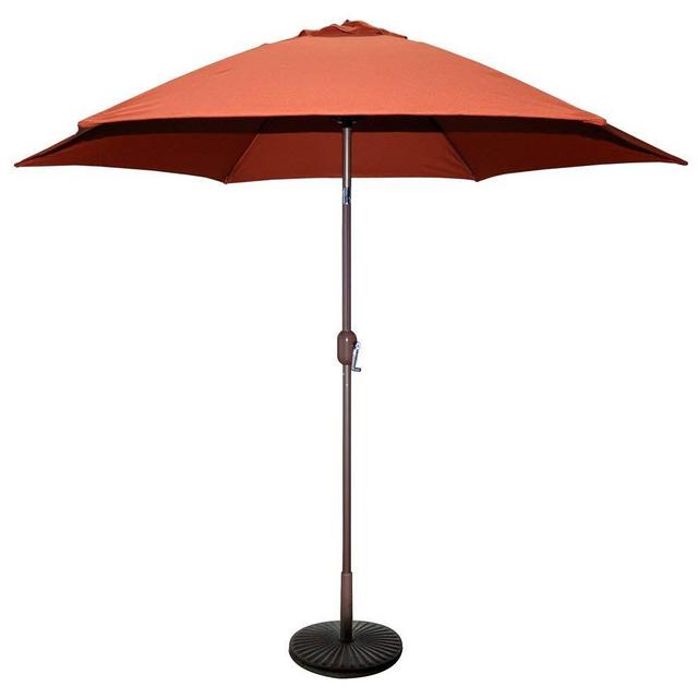 Tropishade 9 ft Bronze Aluminum Patio Umbrella with Rust Polyester Cover
