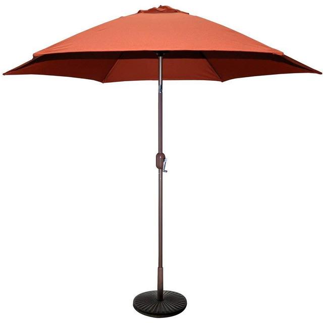 Tropishade 9 ft Bronze Aluminum Patio Umbrella with Rust Polyester Cover