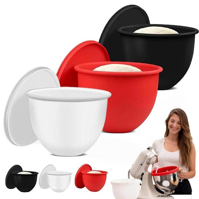 Silicone Bowl Insert for Kitchen Aid, Bowl Liners Silicone Bowl Liner for Kitchenaid 5 Qt Mixer Bowls Tilt Head Mixing Baking Cooking, No More Replacement Accessories Mixaid Needed (3pcs)