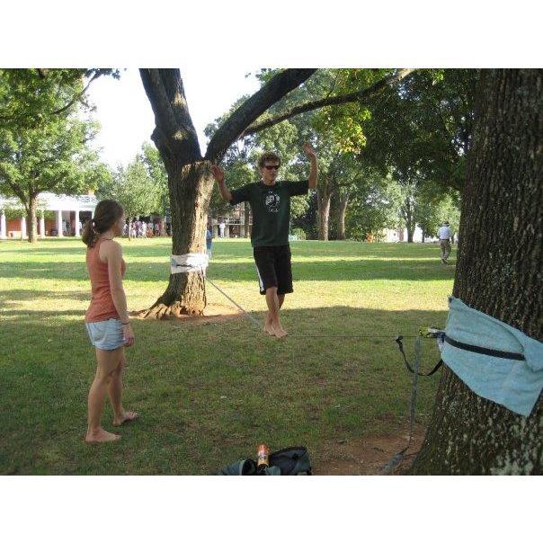 Not actually our first meeting but we did meet slacklinning on the lawn at UVA!