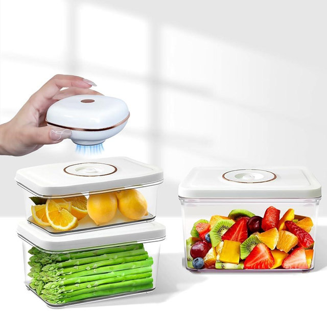 Vixino Vacuum Sealer, vacuum sealer for food(Small Vacuum Sealer+ 3 Vacuum Food Containers)