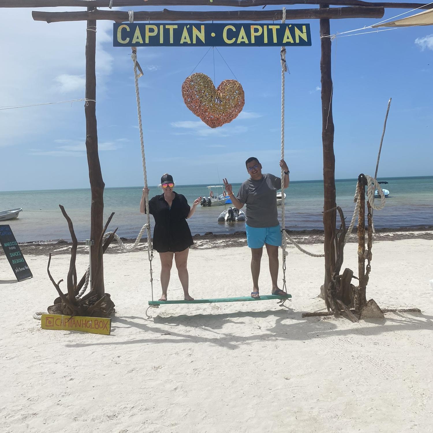 Swinging in Holbox, Mexico