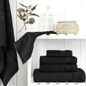 Cotton Paradise Black 6 Piece Towel Set, 100% Cotton Turkish Towels for Bathroom, 2 Bath Towels 2 Hand Towels 2 Washcloths Soft Fluffy Bathroom Towels
