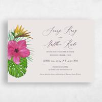 Grey Wedding Invitation - Kaumana Landscape