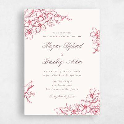Red Wedding Invitation - Painaa Classic