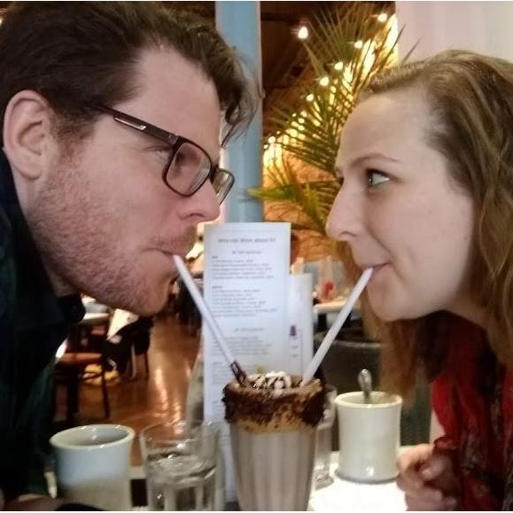 We met at a swing dance, we love diners and ice cream....yep. We are definitely old fashioned.