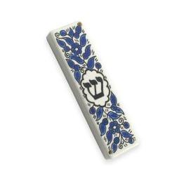 Hand-painted Flowering Mezuzah