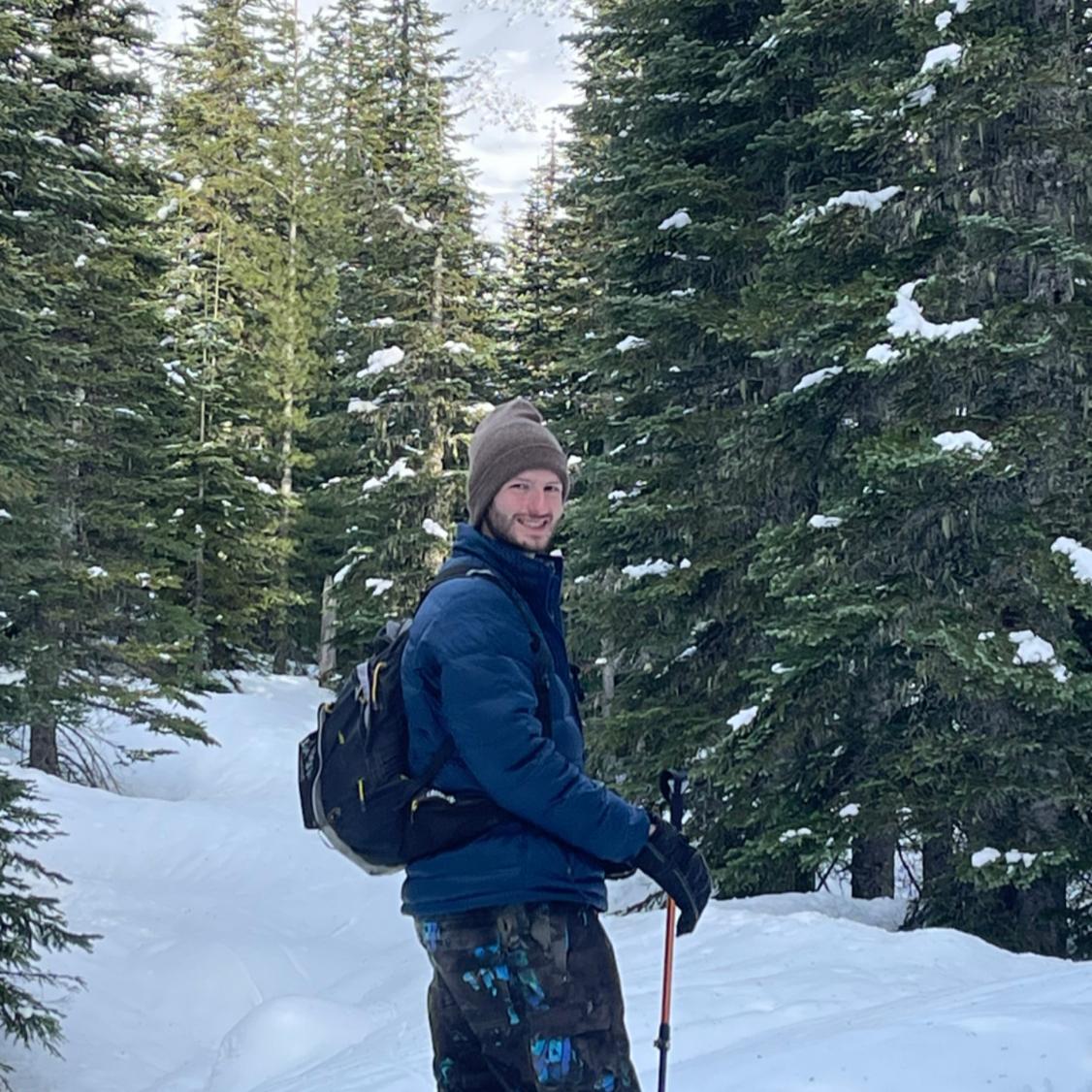 Splitboarding up Mt Saint Helens