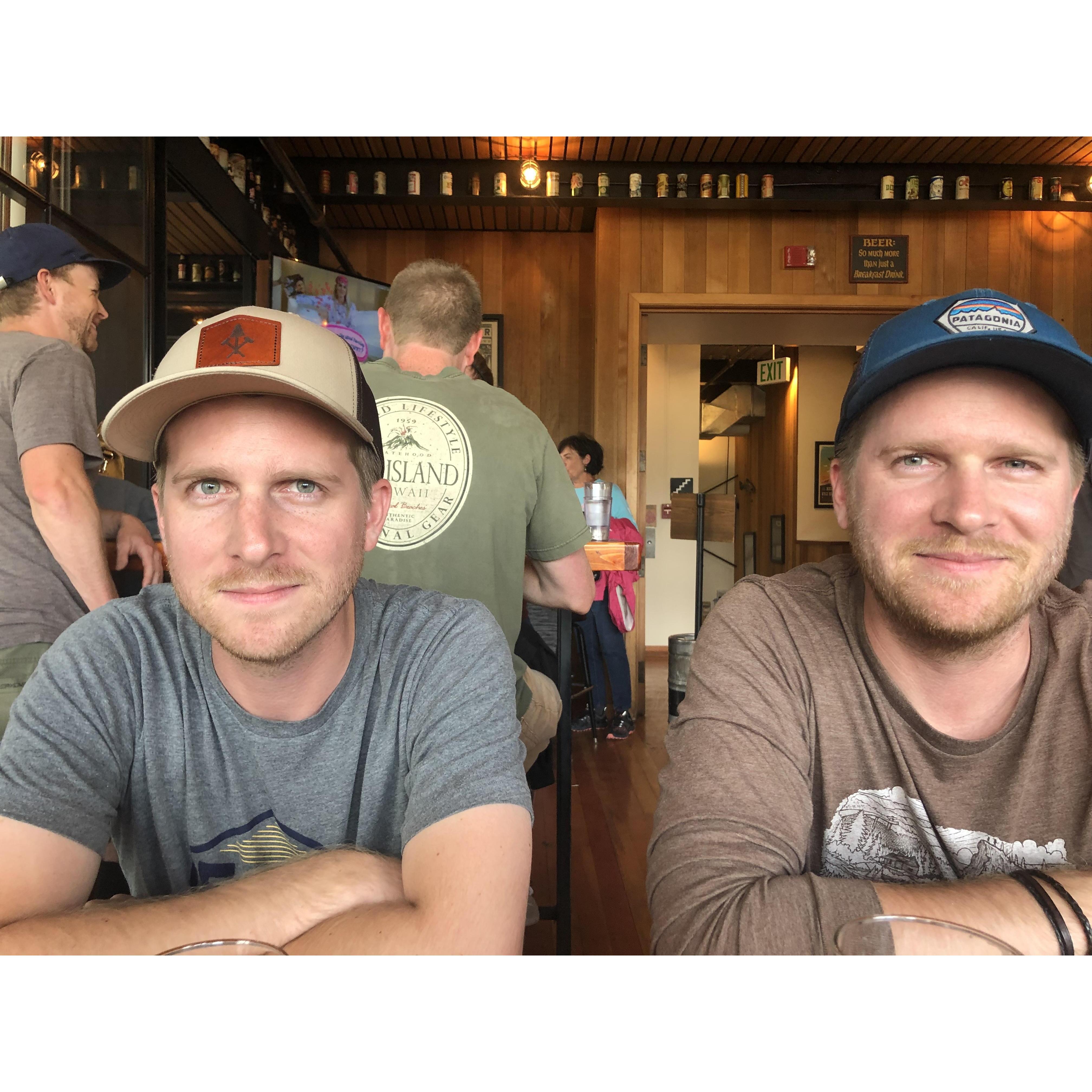 A rare photo of Michael and his twin bro, John.