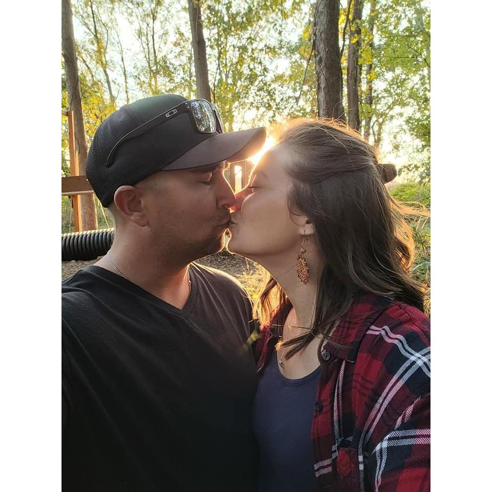 Sunset kiss at Pigeon Roost Pumpkin patch