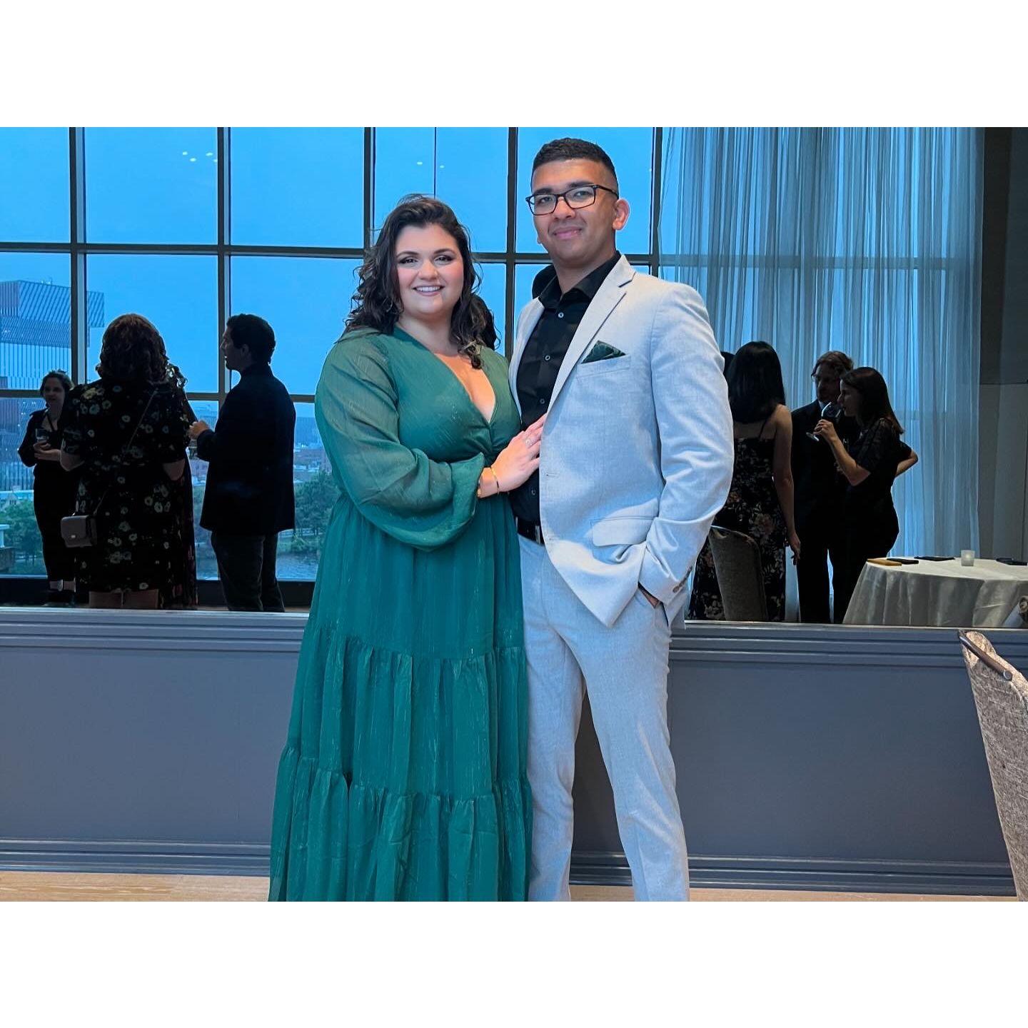 Our first wedding together