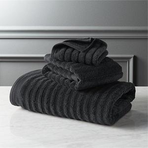 channel black cotton bath towel