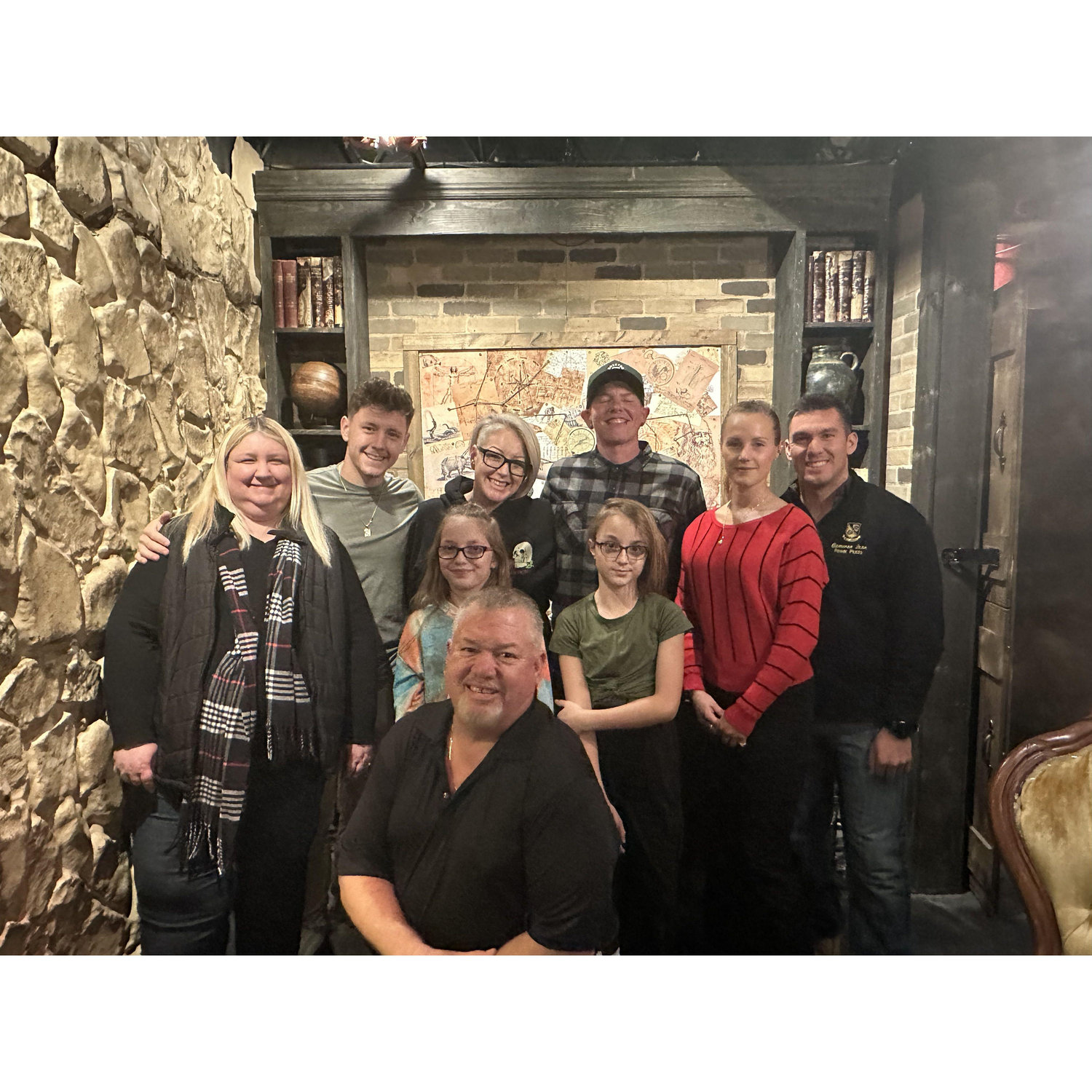 Family Christmas in Maryland with Tosha’s family. 2022 We all escaped the escape room working together.