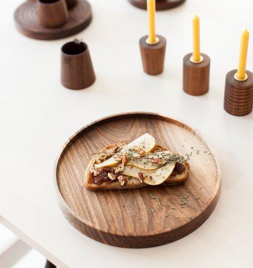 Wooden Salad Plates: Small, Light color