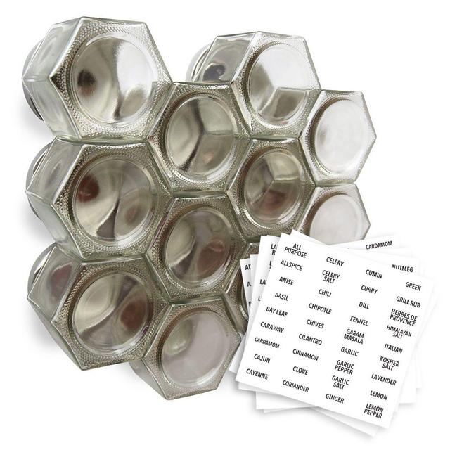 Magnetic Spice Jars – 12 Large Empty Jars