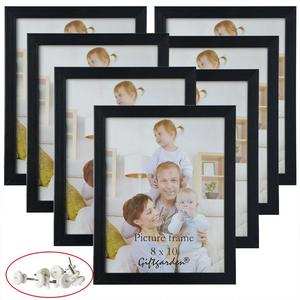 Giftgarden 8x10 Picture Frame Multi Photo Frames Set Wall or Tabletop Display, Black, 7 Pack