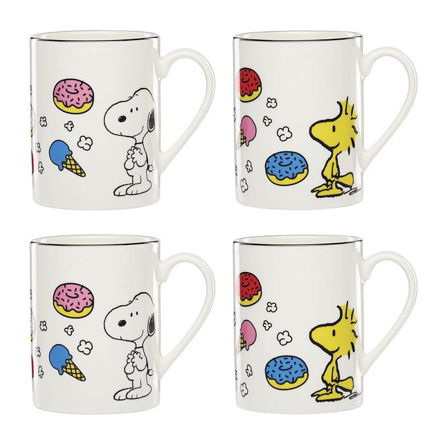 Lenox 897580 Chef Snoopy Mugs, Set Of 4