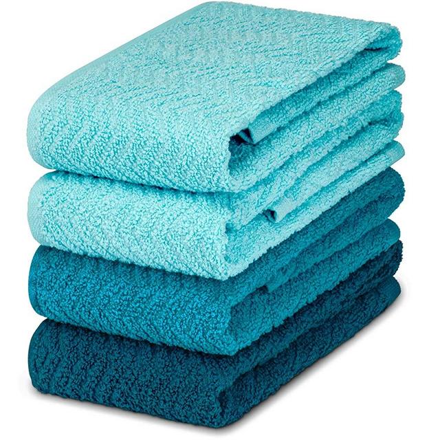 Decorrack 10 Pack Kitchen Dish Towels, 100% Cotton, 12 x 12 inch, Small Dish Cloths, Perfect Cleaning Cloth for Washing Dishes, Kitchen, Bar, Counter