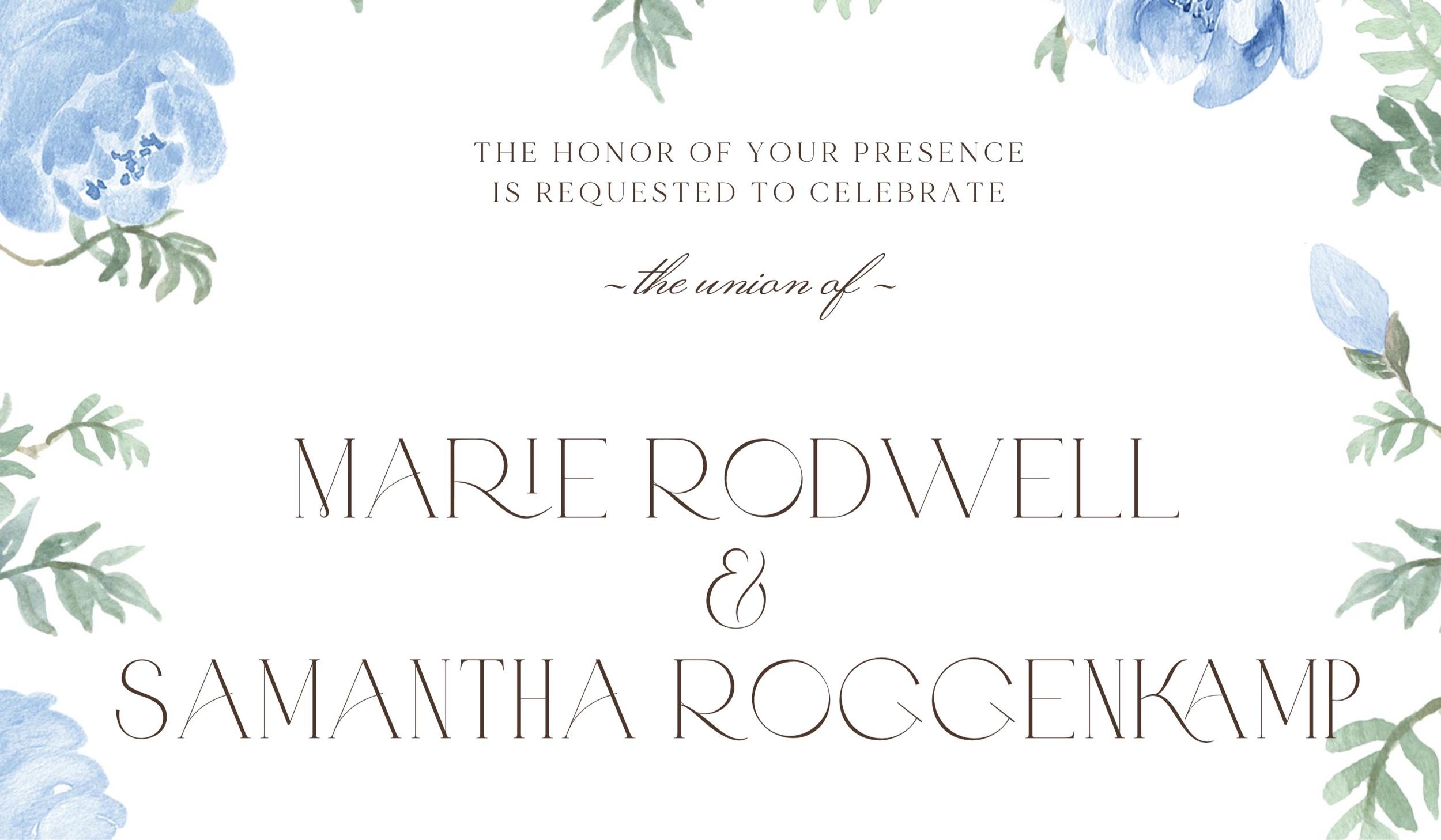 The Wedding Website of Samantha RoggenkAmp and Marie Rodwell