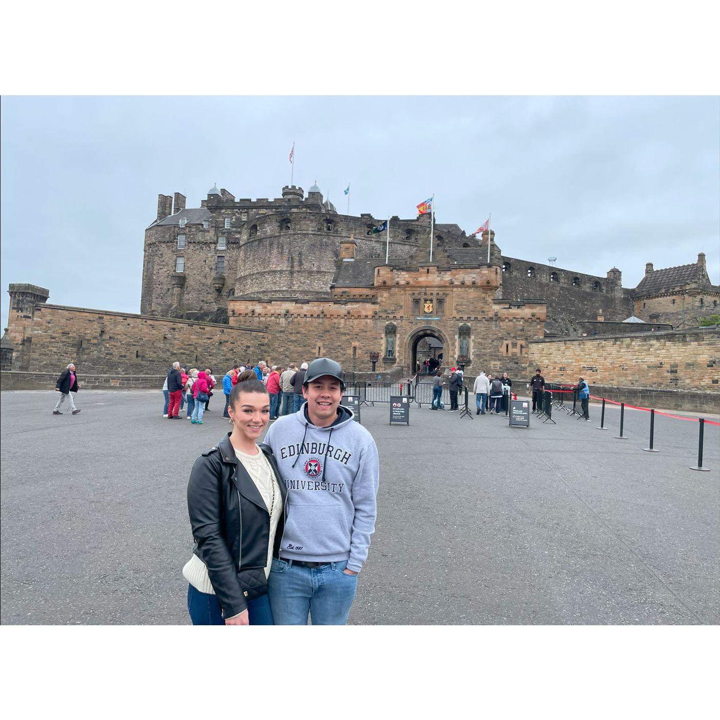 Outside Edinburgh Castle