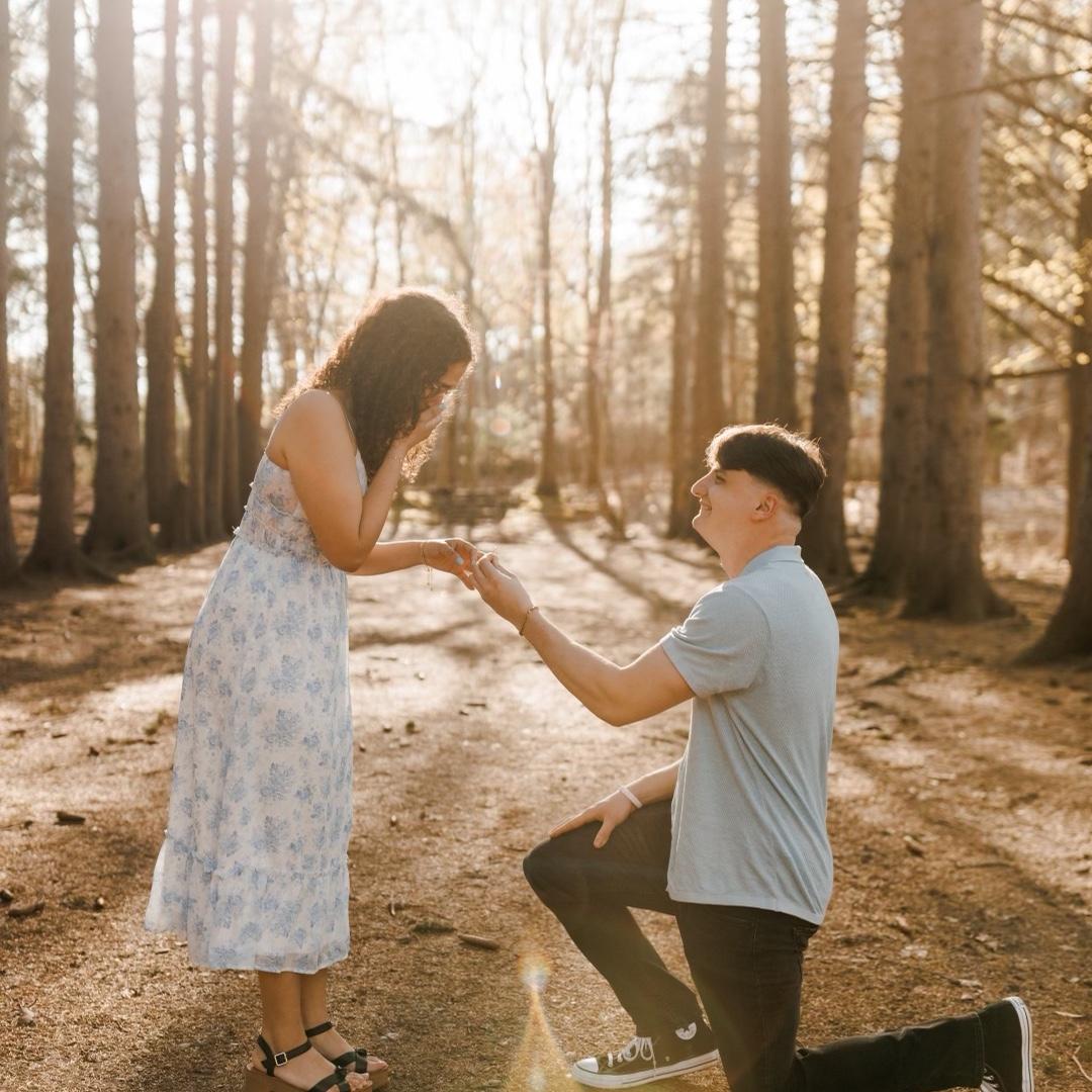 The moment he asked me to marry him!