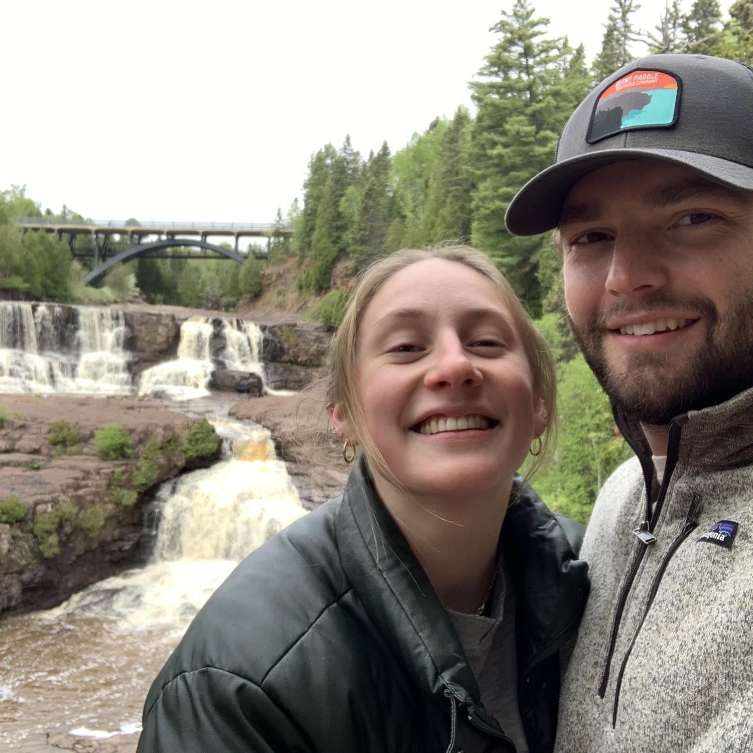 Quincey's first trip up to the North Shore and Gooseberry Falls in May 2021